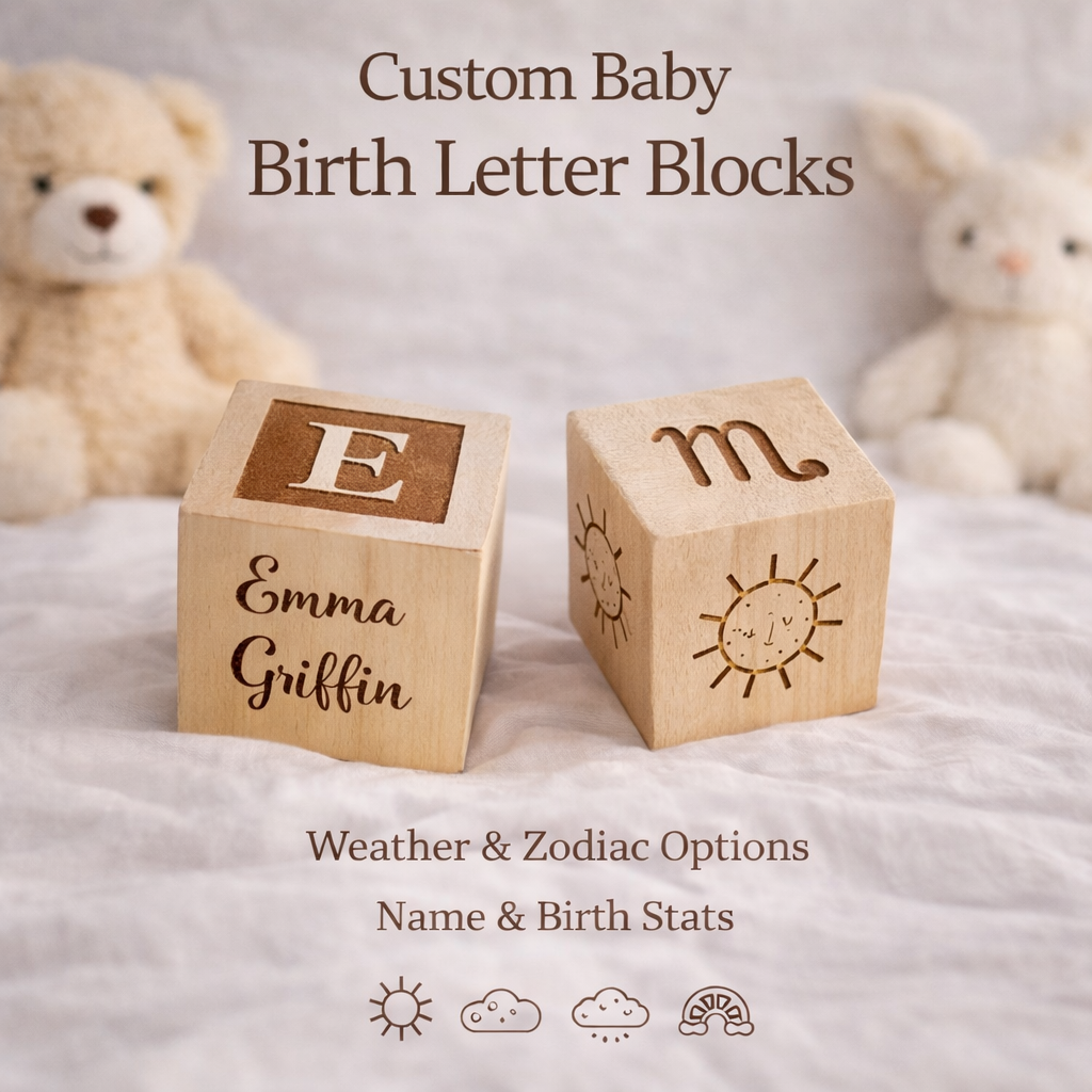 Personalized Baby Birth Letter Block