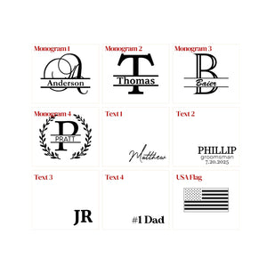 Leatherette Can Koozie Design Options