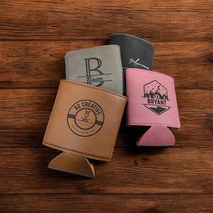 Leatherette Can Koozie - Sleeve - Cooler - Beer