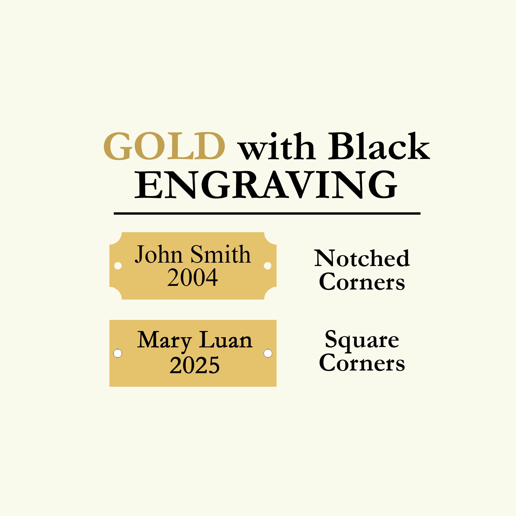 Engraved Gold on Black Plate for Perpetual Plaques
