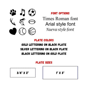 custom engraved nameplate plaque plate