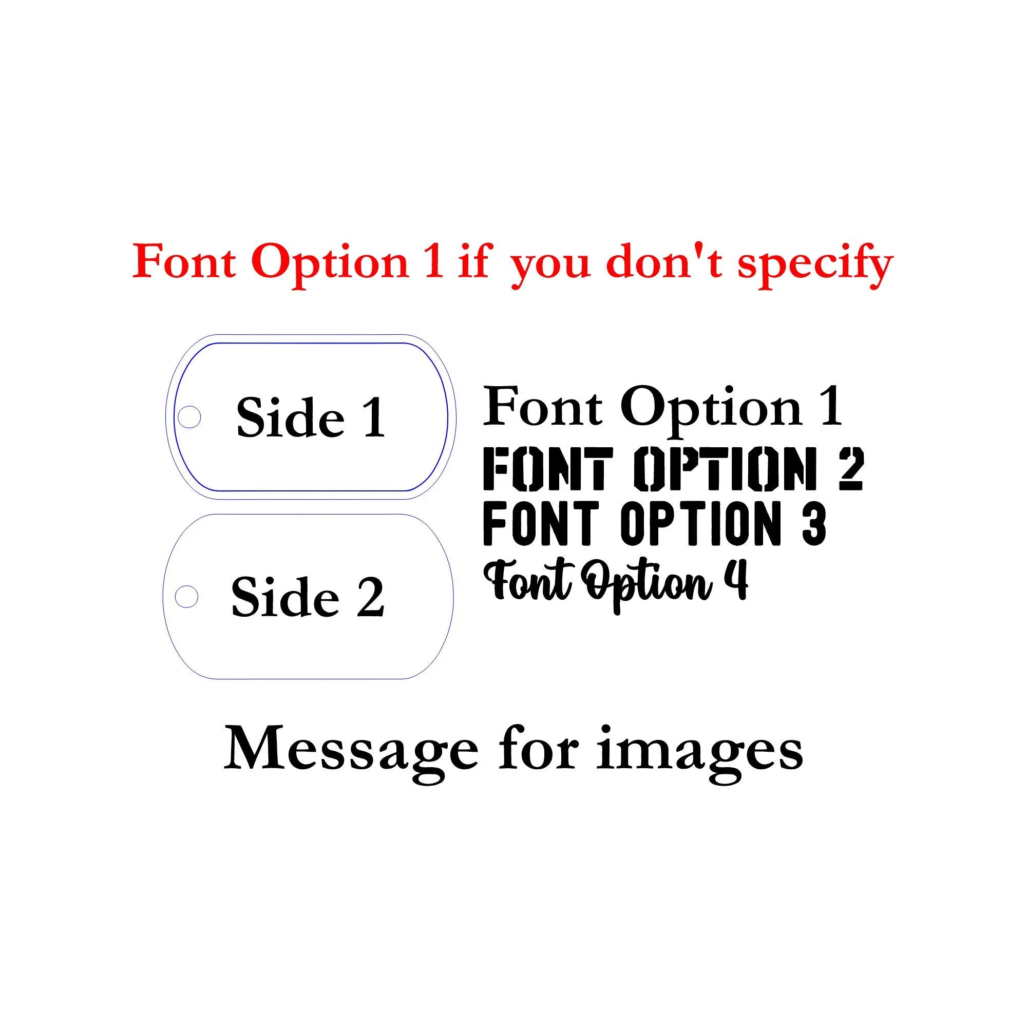 custom dog tags fonts