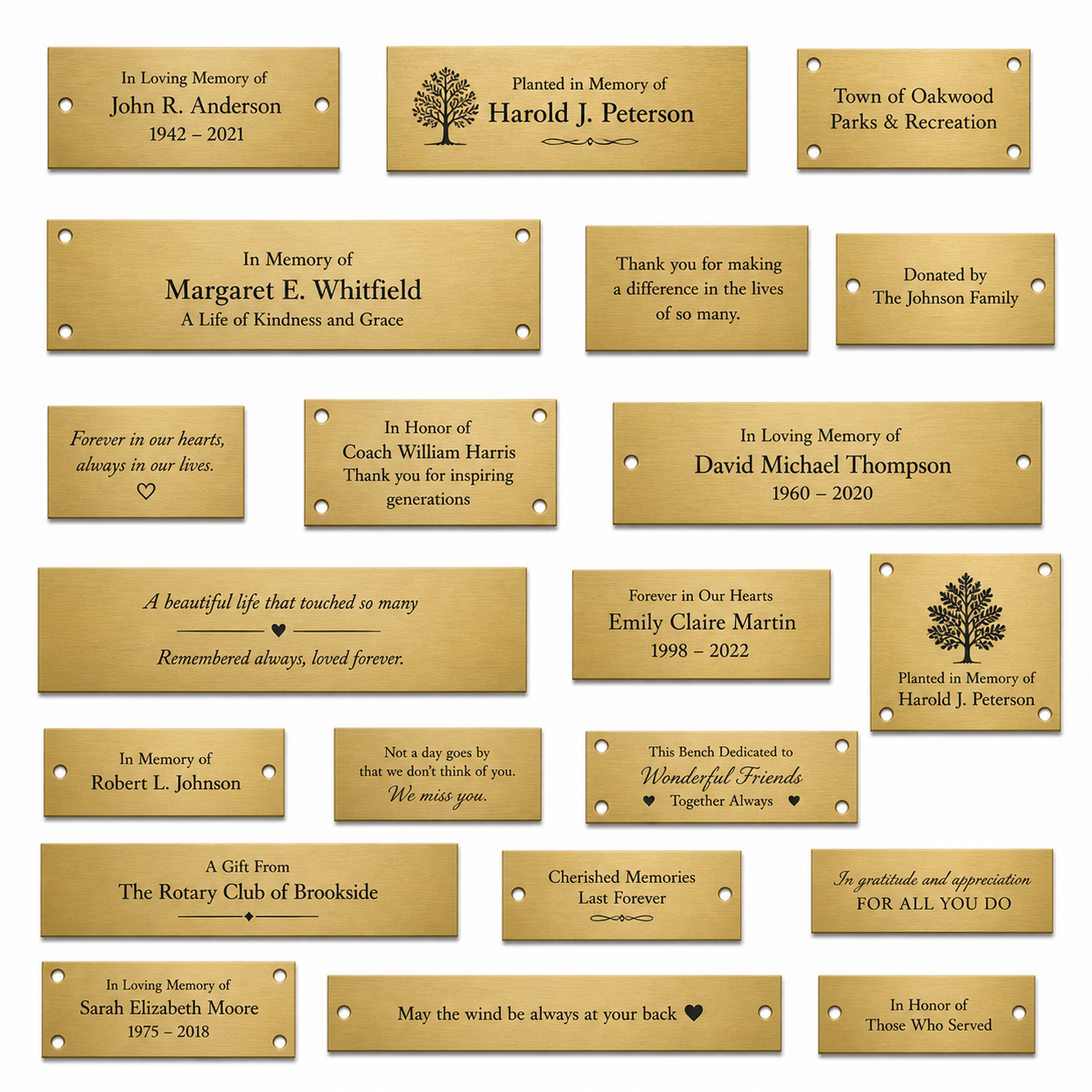 Custom Engraved Brass Plates