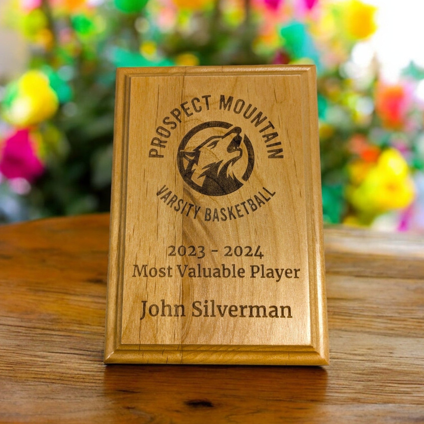 Custom Engraved Wooden Plaque