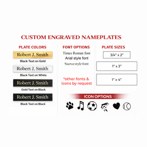custom engraving plate options
