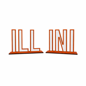 Decorative letters 'ILLINI' on a white background