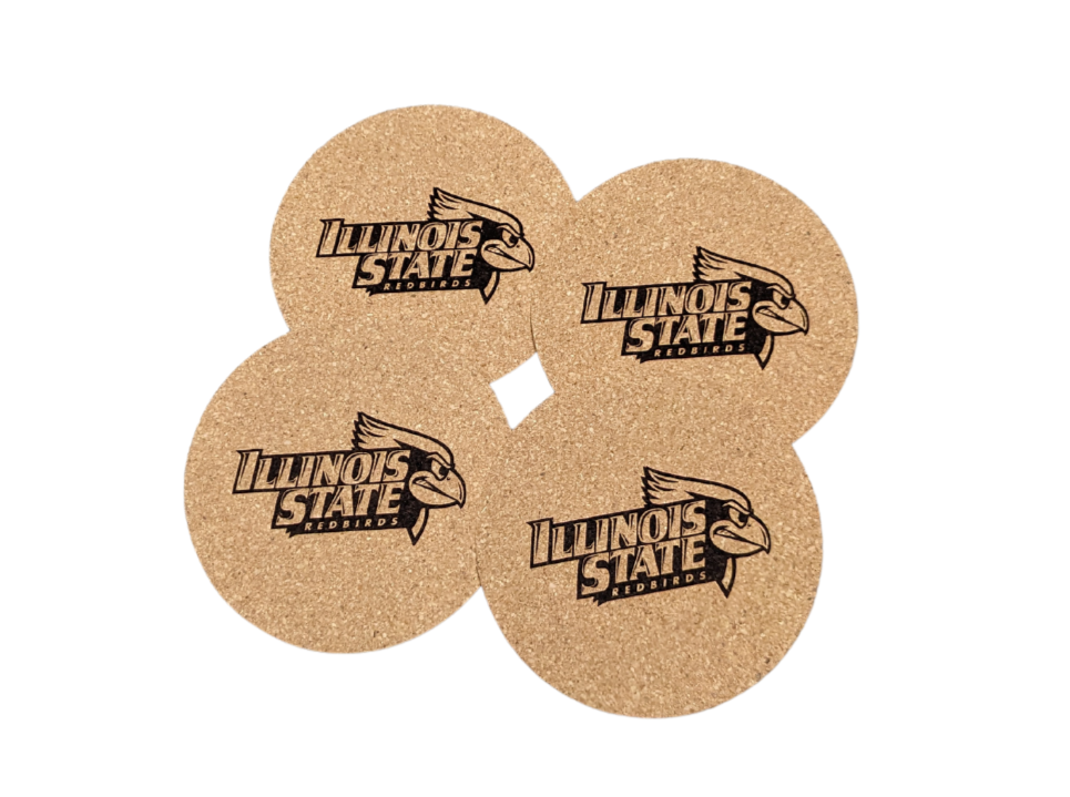 Illinois State Redbirds Cork Coaster Set