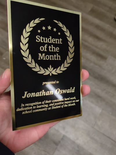Custom Cherry Plaque Award